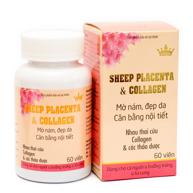 Sheep Placenta, Collagen Kingphar, Hộp 60 viên