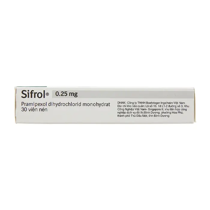 Thuốc Sifrol 0.25mg, Hộp 30 viên