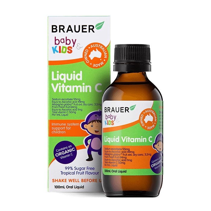 Siro bổ sung Vitamin C Brauer Baby Kids Liquid Vitamin C 100ml