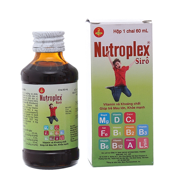 Siro bổ sung vitamin và acid amin Nutroplex 60ml