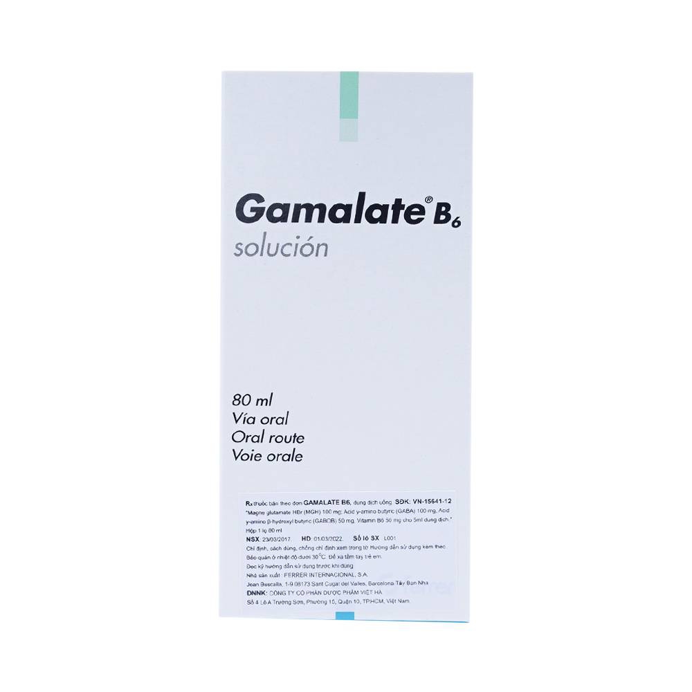Siro hướng thần Gamalate B6 Solution, Hộp 1 lọ 80ml