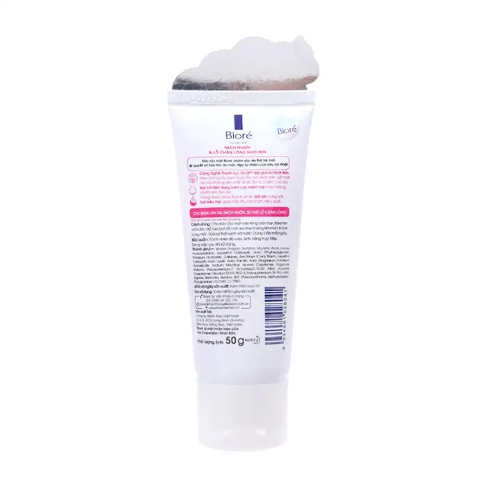Skin Caring Facial Foam Biore 50g - Sữa rửa mặt sạch nhờn, thu nhỏ lỗ chân lông