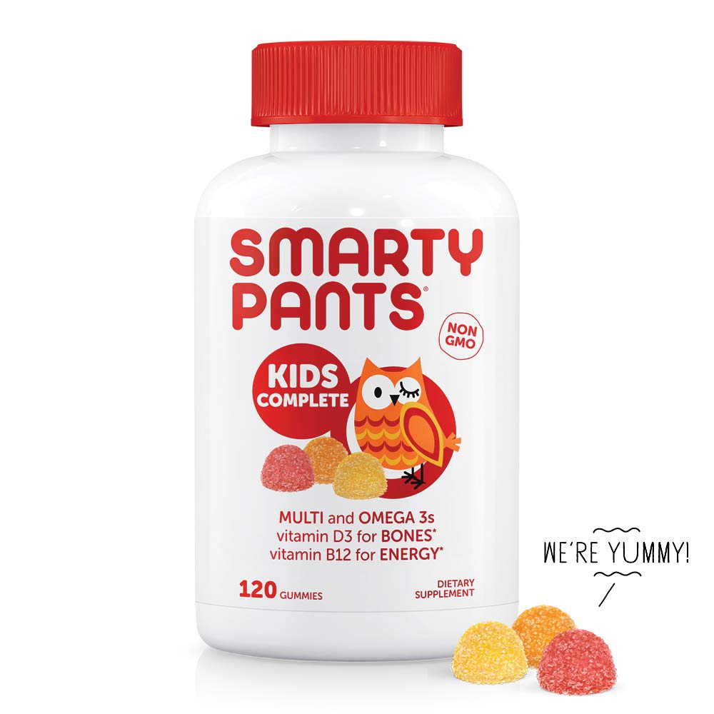 Kẹo dẻo Smarty Pants Multivitamin Omega 3 Fish Oil Vitamin D3 and B12, Chai 180 viên