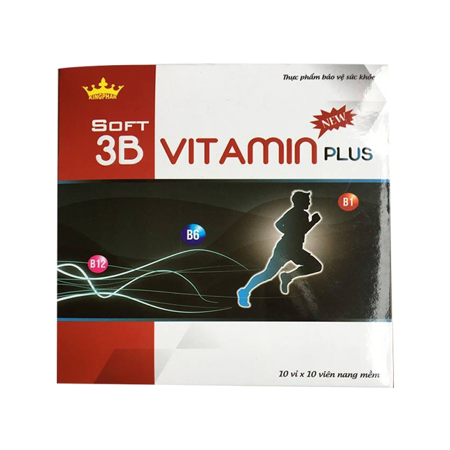 Soft 3B Vitamin Plus New Kingphar gúp bổ sung các Vitamin nhóm B, Hộp 100 viên
