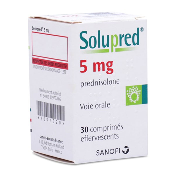 Thuốc Sanofi Solupred 5mg, Chai 30 viên