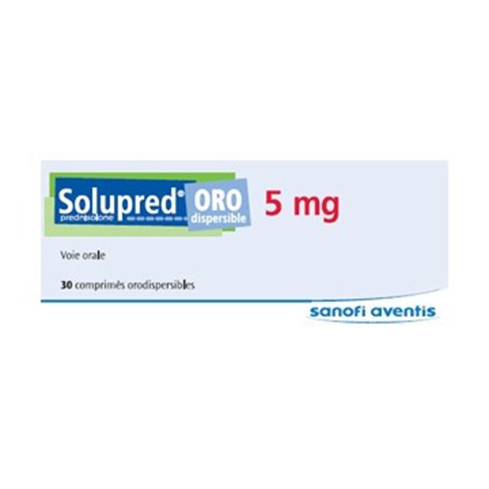 Thuốc Sanofi Solupred ORO Dispersible 5mg, Hộp 30 viên
