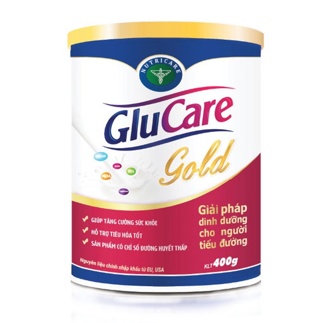Sữa bột Nutricare Glucare Gold dinh dưỡng cho người tiểu đường, 400g