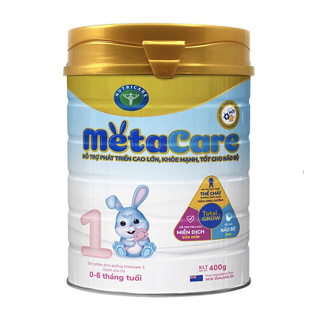 Sữa bột Nutricare Metacare 1 phát triển toàn diện cho trẻ 0-6 tháng tuổi, 400g