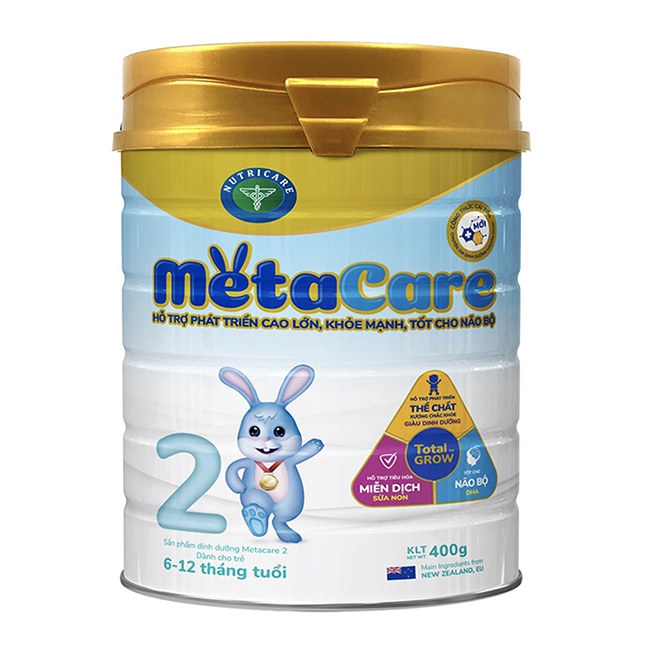 Sữa bột Nutricare Metacare 2 phát triển toàn diện cho trẻ 6-12 tháng tuổi, 400g