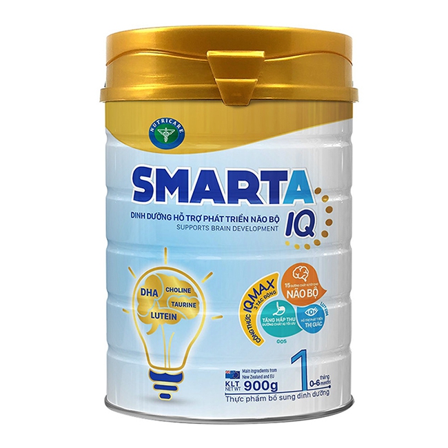 Sữa bột SMARTA IQ 1 hỗ trợ phát triển não bộ & dinh dưỡng cho bé 0-6 tháng tuổi, 900g