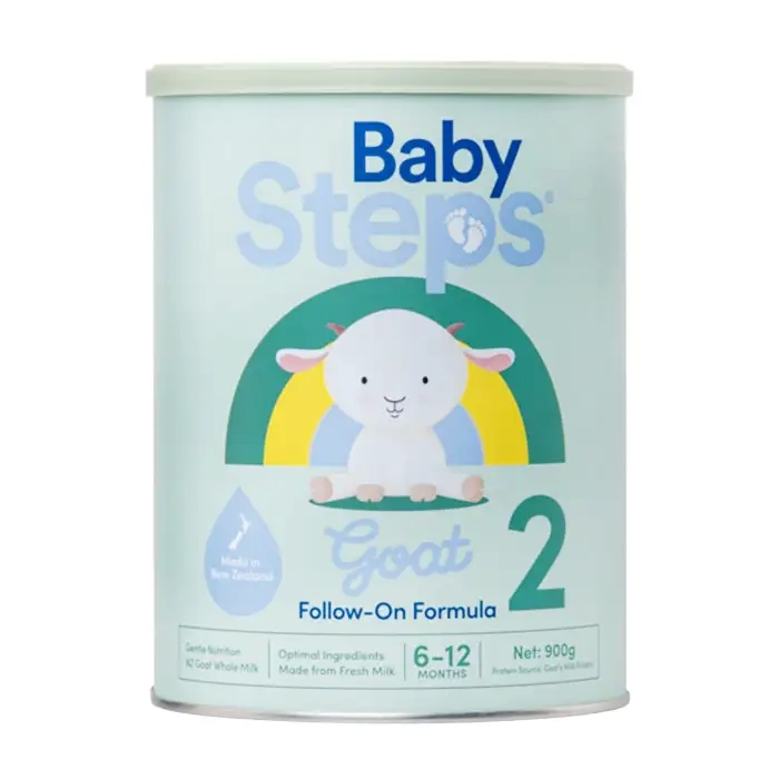 Sữa dê Follow On Formula 2 Baby Steps 900g -  Giúp trẻ phát triển não bộ
