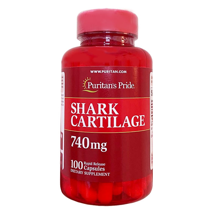 Sụn Vi Cá Mập Shark Cartilage Puritan&#39;s Pride 740mg, 100 viên