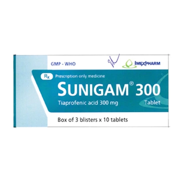 Sunigam 300mg Imexpharm 3 vỉ x 10 viên - Giúp giảm đau, kháng viêm