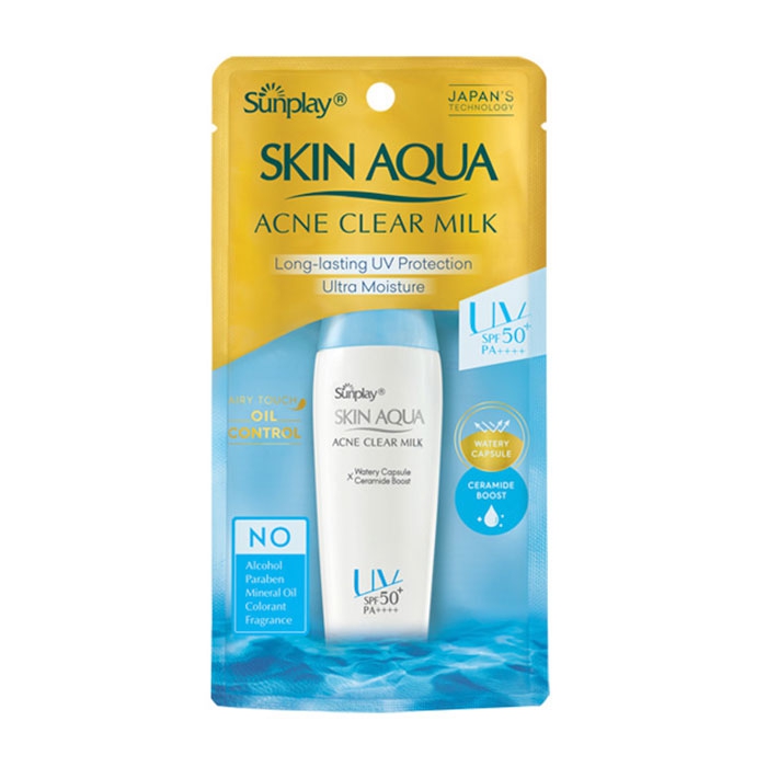 Sunplay Skin Aqua Acne Clear Milk Rohto Mentholatum 25g - Sữa chống nắng