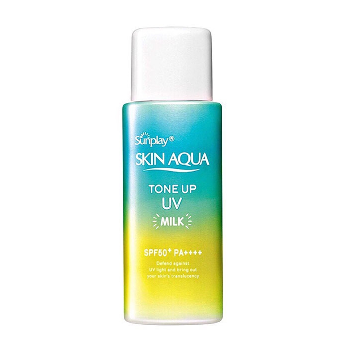 Sunplay Skin Aqua Tone Up UV Milk Mint Green Rohto Mentholatum 50g - Sữa chống nắng