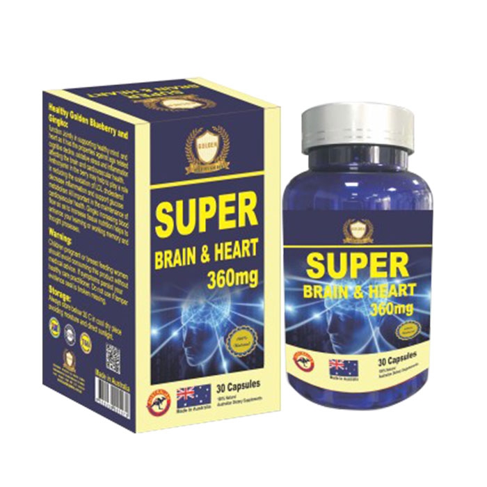 Super Brain & Heart 360mg Healthy Golden 30 viên - Viên uống bổ não