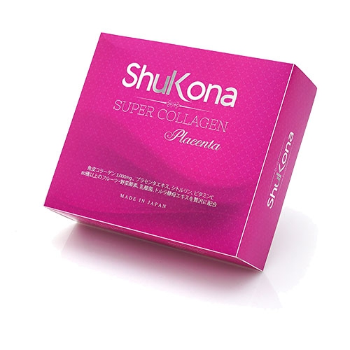 Nhau thai heo Super Collagen Placenta Shukona đẹp da, chống lão hóa, Hộp 30 gói