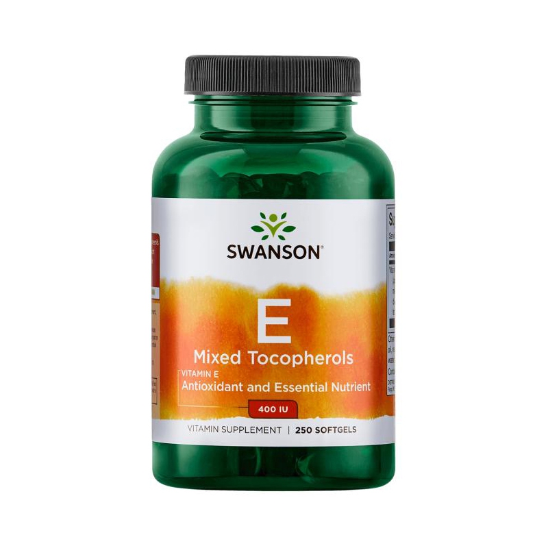Swanson Vitamin E Mixed Tocopherols đẹp da, chống lão hóa, Chai 250 viên