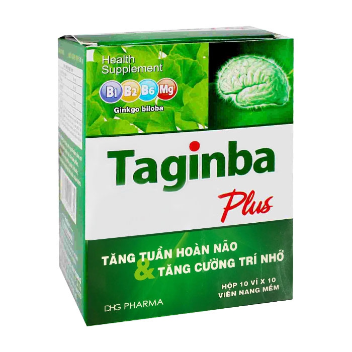 Taginba Plus DHG 10 vỉ x 10 viên - Viên uống bổ não