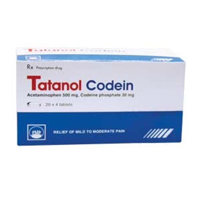 Tatanol Codein PMP, Hộp 20 vỉ x 4 viên