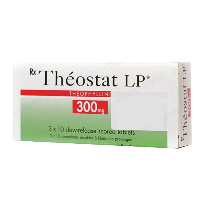 Thuốc Théostat LP 100mg Theophylline 300mg, Hộp 30 viên
