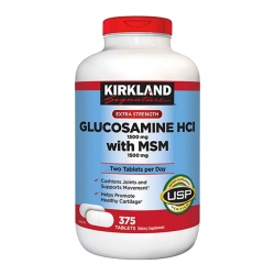 Tpbvsk Xương khớp Kirkland Glucosamine 1500mg MSM 1500mg, Chai 375 viên