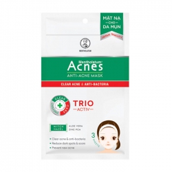 Acnes Anti-Acne Mask Rohto Mentholatum 3 miếng - Mặt nạ cho da dầu và mụn