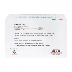 Actadol 500mg Medipharco 10 vỉ x 10 viên - Trị các chứng đau và sốt từ nhẹ đến vừa
