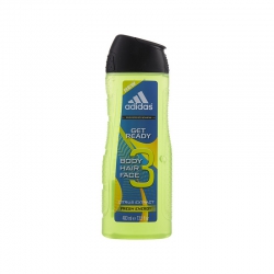 Sữa tắm, gội, rửa mặt Adidas Get Ready (Body, Hair, Face) Shower Gel, Chai 400ml