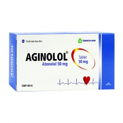 Aginolol 50mg Agimexpharm 10 vỉ x 10 viên