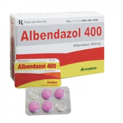 Albendazol 400mg Vacopharm, 1 vỉ x 4 viên