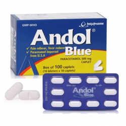 Thuốc giảm đau Imexpharm Andol Blue 500mg, Hộp 100 viên