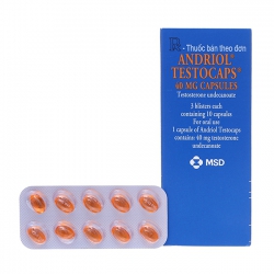 Thuốc trị thiểu năng tuyến sinh dục Andriol Testocaps 40mg, Hộp 30 viên