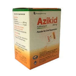 Thuốc kháng sinh Azikid - Azithromycin 200mg