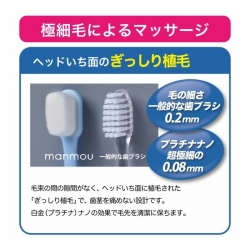 Bàn chải đánh răng phụ Nano Bạch Kim kháng khuẩn PT Nano Manmou Japan