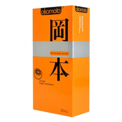 Bao Cao Su Okamoto Skinless Skin Orange Lubricative, Hộp 10 Cái