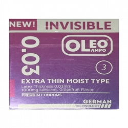 Bao cao su Oleo Invisible Extra Thin 003 Hộp 3 cái