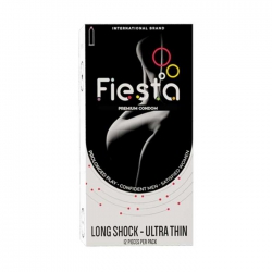 Bao cao su siêu mỏng kéo dài thời gian Fiesta long shock Ultra Thin, Hộp 12 cái