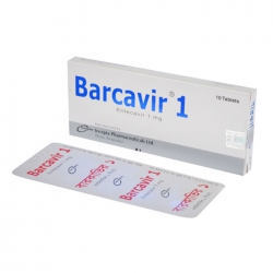 Barcavir 1mg Incepta, Hộp 1 vỉ x 10 viên