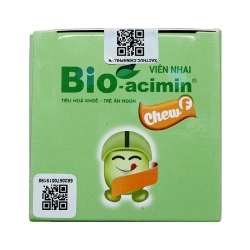 Bio-acimin Chew F Meracine 60 viên - Viên nhai bổ sung chất xơ, men vi sinh