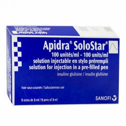 Bút tiêm Apidra Solostar 100U/ml, Hộp 5 bút