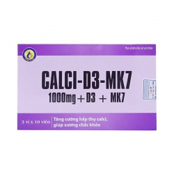 Calci D3 MK7 Kingphar cung cấp Canxi và Vitamin tổng hợp cho bé. Hộp 30 viên