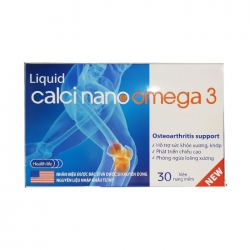 Tpbvsk xương khớp Liquid Calci Nano Omega 3, Hộp 30 viên