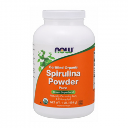 Certified Organic Spirulina Powder Pure Now 454g - Bột táo xoắn