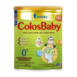 Colosbaby IQ Gold 0+ VitaDairy 400g - Sữa miễn dịch thông minh cho trẻ