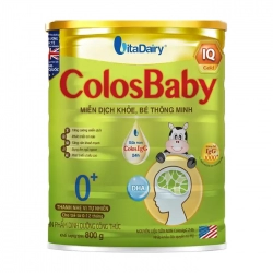 Colosbaby IQ Gold 0+ VitaDairy 800g – Sữa miễn dịch thông minh cho trẻ