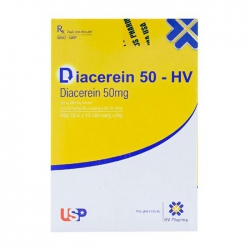 Diacerein 50-HV 50mg HV Pharma 10 vỉ x 10 viên