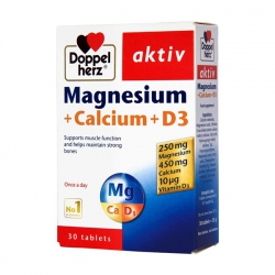 Tpbvsk ngừa loãng xương Doppelherz Magnesium + Calcium + D3 