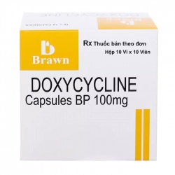 Doxycycline Capsules BP 100mg Brawn 10 vỉ x 10 viên