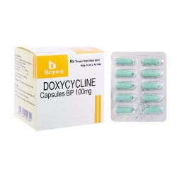Doxycycline Capsules BP 100mg Brawn 10 vỉ x 10 viên